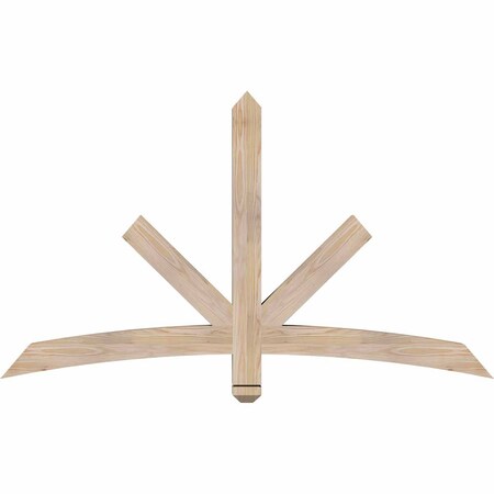 Ekena Millwork Alberta Smooth Timber Gable Bracket, Douglas Fir, 60"W x 35"H x 3 1/2"D x 3 1/2"F, 14/12 Pitch GBW060X35X0404ALB00SDF